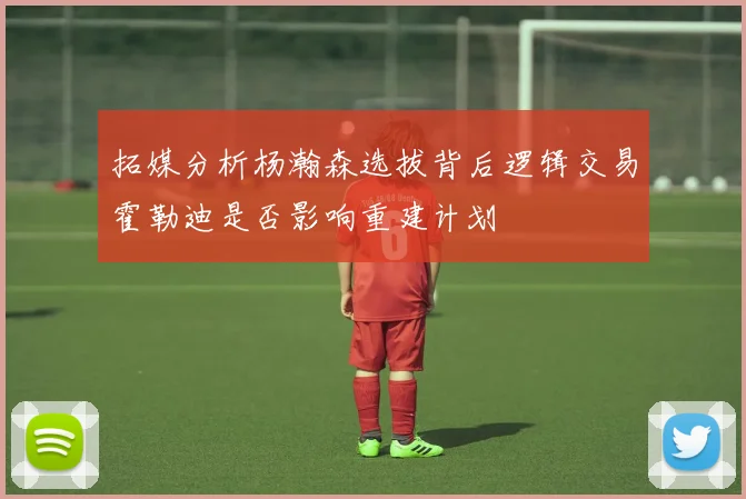 拓媒分析杨瀚森选拔背后逻辑交易霍勒迪是否影响重建计划